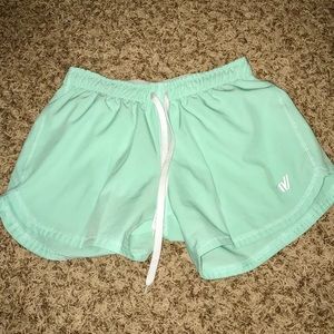 Varsity Mint Green Athletic Shorts